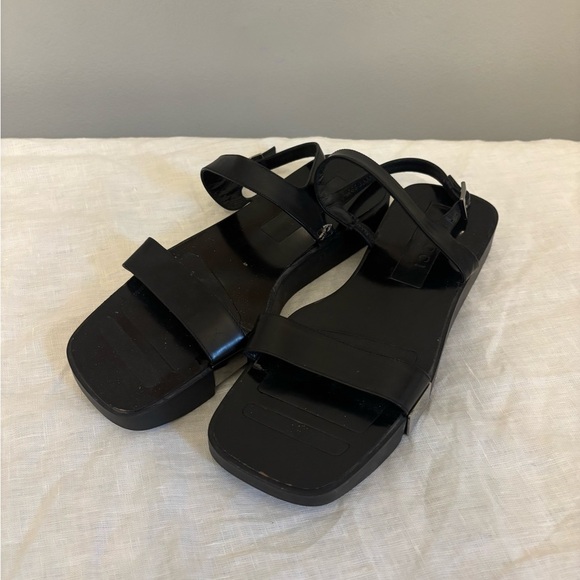 Vintage Gucci black rubber sandals Women’s 9.5 - Picture 1 of 11